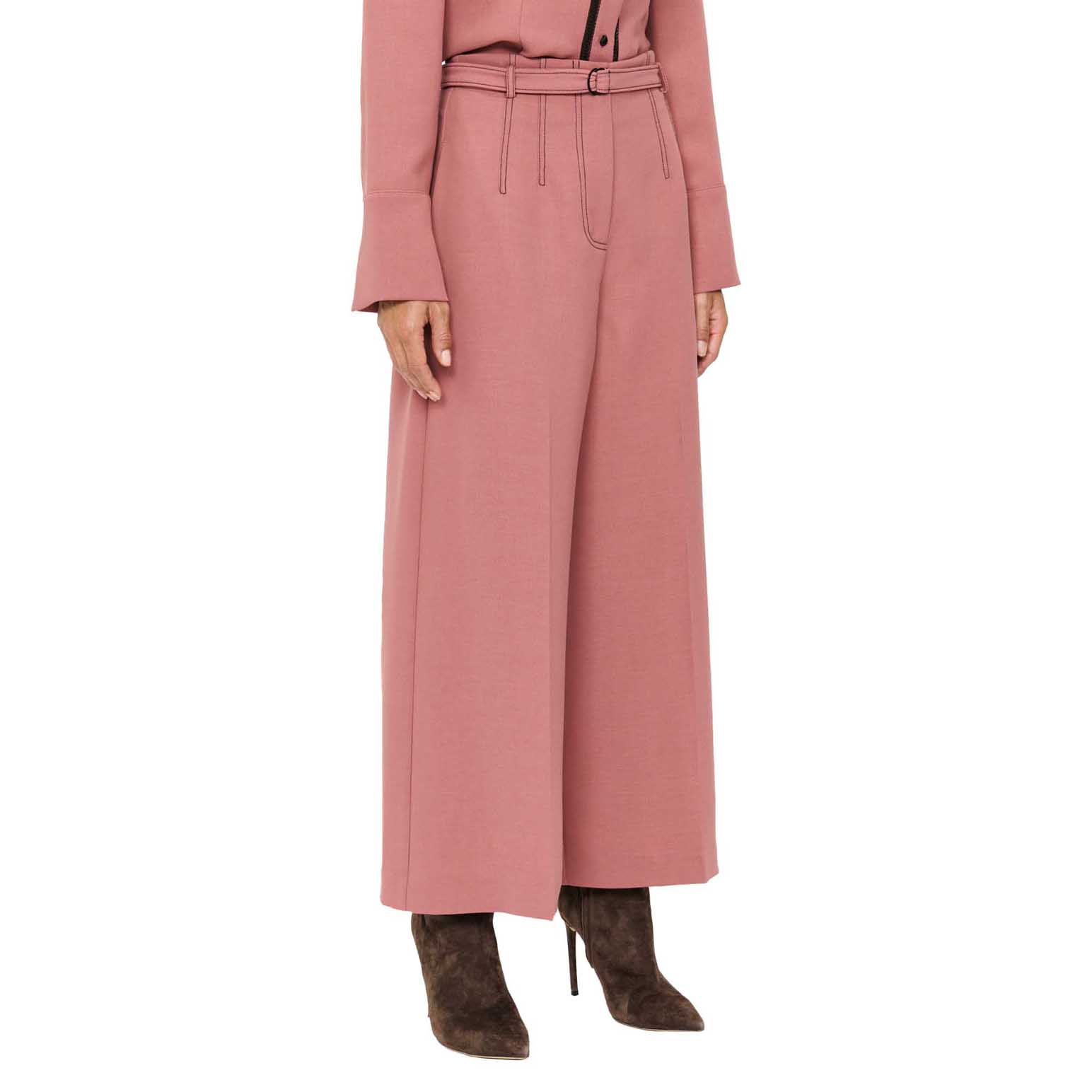 Veronika Maine Double Weave Belted Cropped Pant